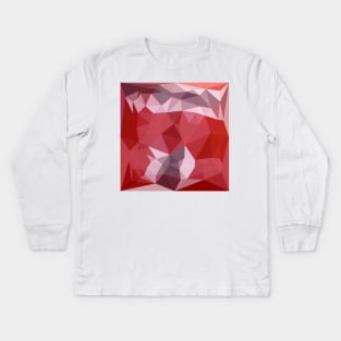 Pale Violet Red Abstract Low Polygon Background Kids Long Sleeve T-Shirt